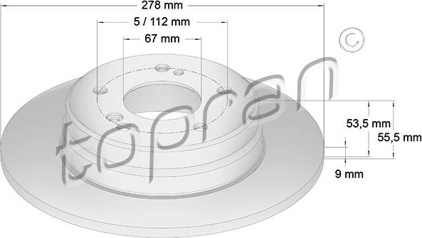 Topran 400 864 - Bremžu diski www.autospares.lv