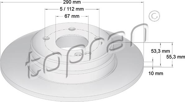 Topran 400 863 - Bremžu diski www.autospares.lv