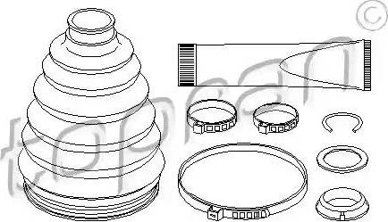 Topran 400 724 - Пыльник, приводной вал www.autospares.lv