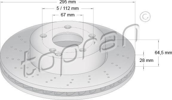 Topran 401 884 - Bremžu diski www.autospares.lv