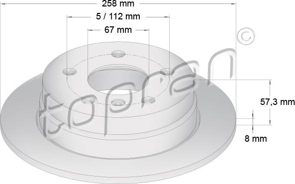 Topran 401 386 - Bremžu diski autospares.lv