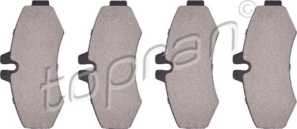 Topran 401 286 - Brake Pad Set, disc brake www.autospares.lv