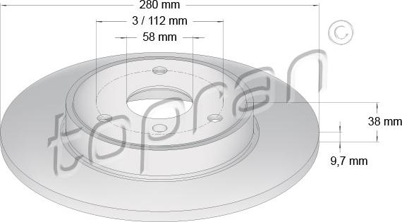 Topran 407 933 - Bremžu diski www.autospares.lv