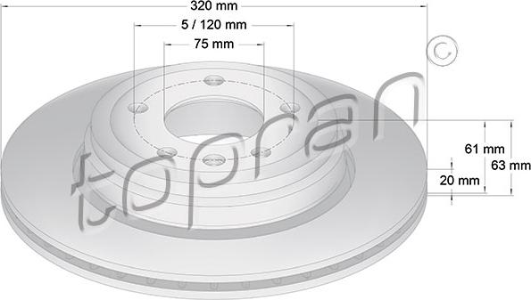 Topran 500 948 - Bremžu diski www.autospares.lv