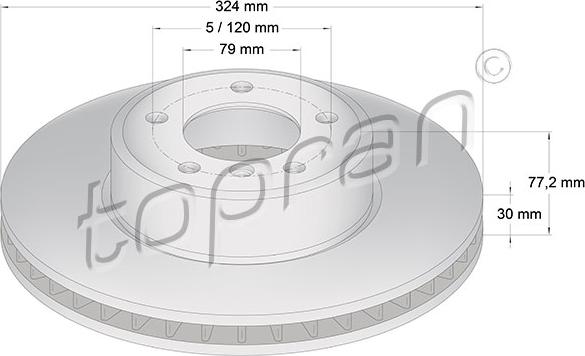 Topran 500 943 - Bremžu diski www.autospares.lv