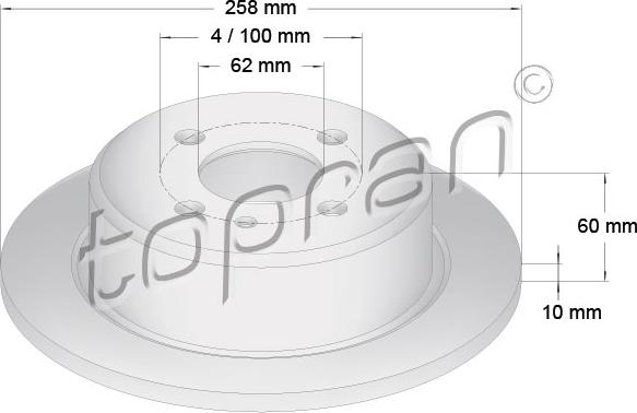 Topran 500 557 - Bremžu diski www.autospares.lv