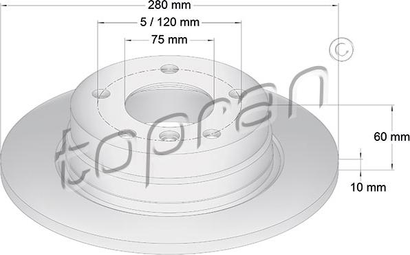 Topran 500 564 - Bremžu diski www.autospares.lv