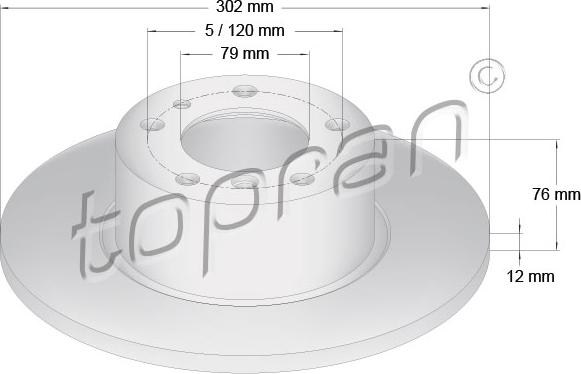 Topran 500 561 - Bremžu diski www.autospares.lv