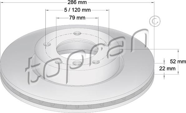 Topran 500 563 - Тормозной диск www.autospares.lv