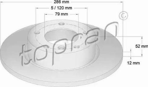 Topran 500 567 - Тормозной диск www.autospares.lv