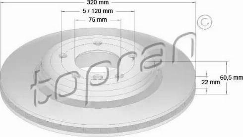 Topran 500 580 - Bremžu diski www.autospares.lv