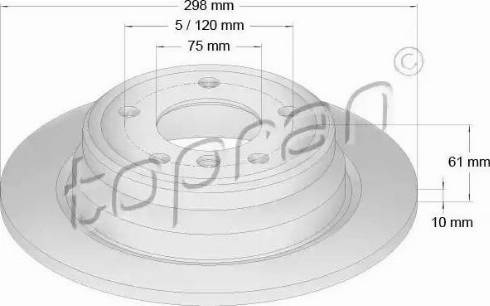 Topran 500 574 - Bremžu diski autospares.lv