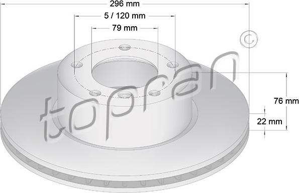 Topran 500 570 - Brake Disc www.autospares.lv