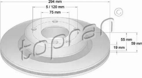 Topran 500 573 - Тормозной диск www.autospares.lv