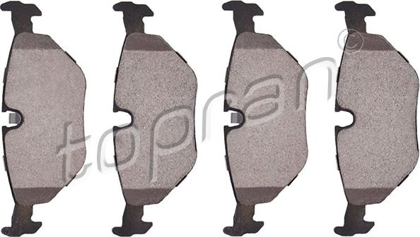 Topran 500 380 - Brake Pad Set, disc brake www.autospares.lv