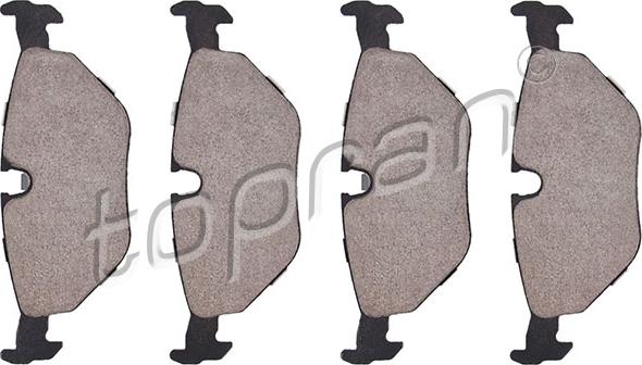 Topran 500 382 - Brake Pad Set, disc brake www.autospares.lv