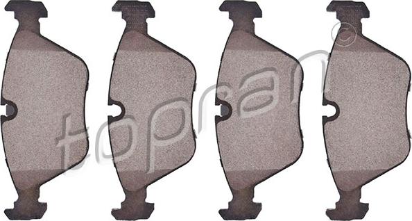 Topran 500 376 - Brake Pad Set, disc brake www.autospares.lv