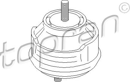 Topran 500 278 - Подушка, опора, подвеска двигателя www.autospares.lv