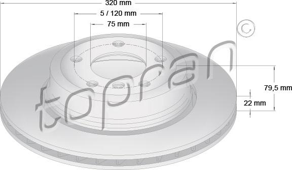 Topran 501 193 - Bremžu diski www.autospares.lv