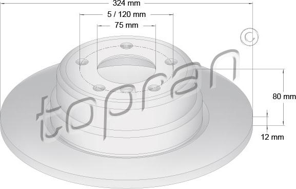 Topran 501 192 - Bremžu diski www.autospares.lv