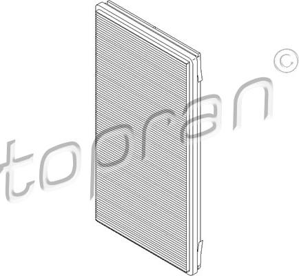 Topran 501 188 - Filter, interior air www.autospares.lv