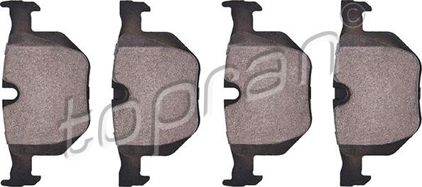 Topran 501 245 - Brake Pad Set, disc brake www.autospares.lv