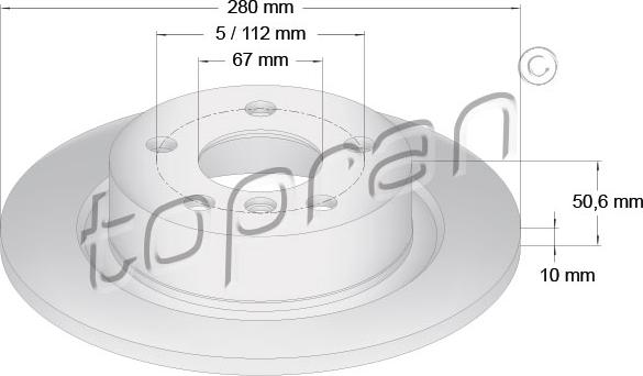 Topran 503 073 - Bremžu diski www.autospares.lv