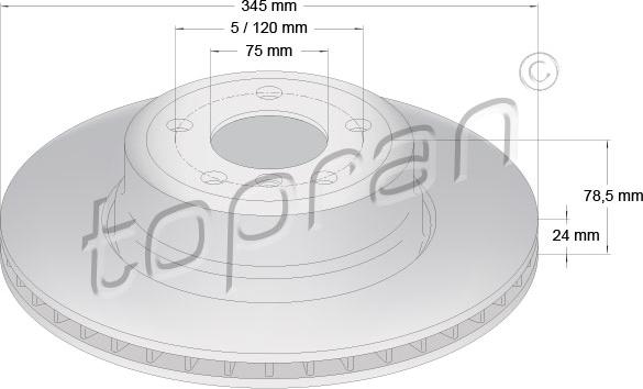 Topran 502 105 - Bremžu diski www.autospares.lv