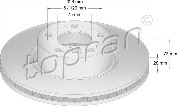 Topran 502 121 - Bremžu diski www.autospares.lv