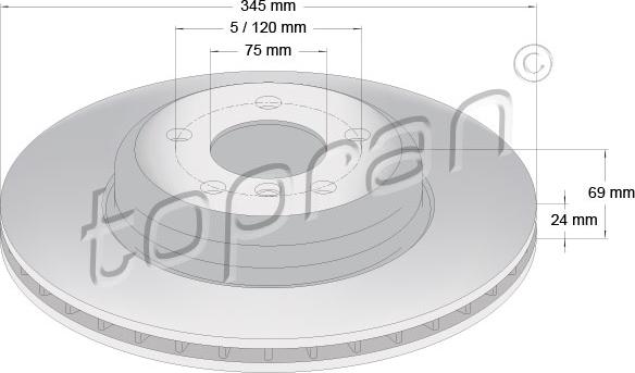 Topran 502 241 - Bremžu diski www.autospares.lv