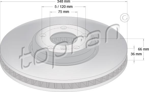 Topran 502 239 - Bremžu diski www.autospares.lv