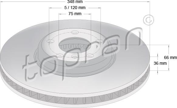 Topran 502 238 - Bremžu diski www.autospares.lv