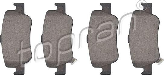 Topran 600 593 - Тормозные колодки, дисковые, комплект www.autospares.lv