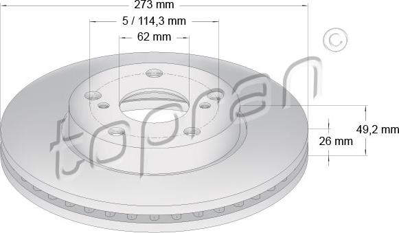 Topran 600 588 - Bremžu diski autospares.lv