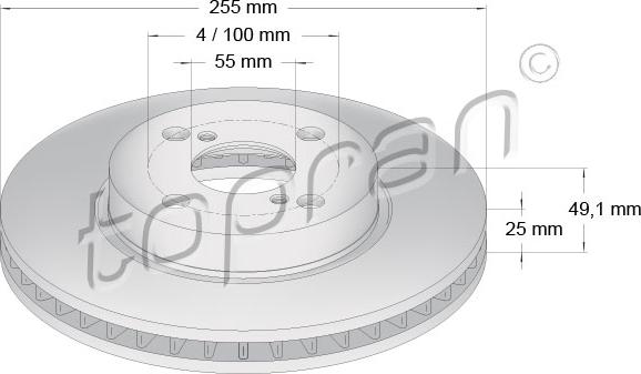 Topran 600 605 - Bremžu diski www.autospares.lv