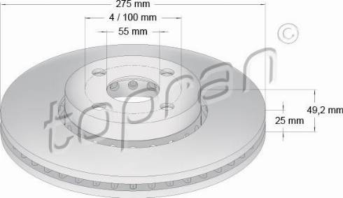 Topran 600 608 - Bremžu diski www.autospares.lv