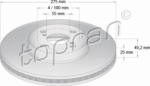 Topran 600 607 - Bremžu diski www.autospares.lv