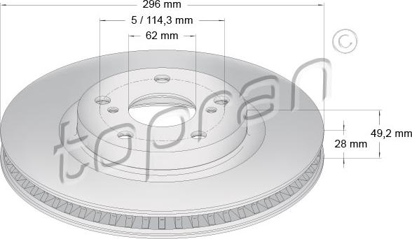 Topran 600 614 - Bremžu diski autospares.lv