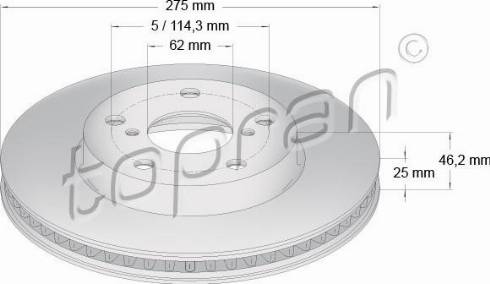 Topran 600 612 - Bremžu diski autospares.lv