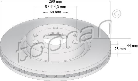 Topran 631 159 - Bremžu diski www.autospares.lv