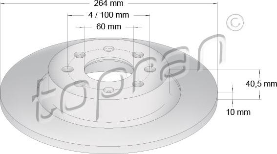 Topran 631 156 - Bremžu diski www.autospares.lv