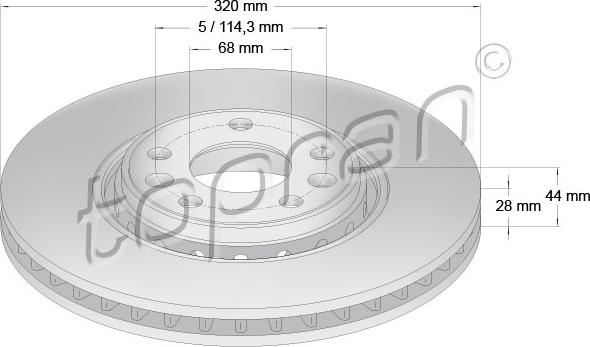 Topran 631 151 - Bremžu diski www.autospares.lv