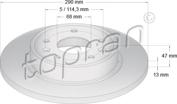 Topran 631 160 - Bremžu diski www.autospares.lv