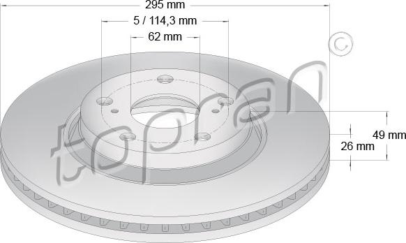 Topran 631 167 - Bremžu diski www.autospares.lv