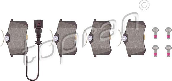 Topran 109 981 - Brake Pad Set, disc brake www.autospares.lv