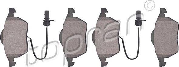 Topran 109 457 - Brake Pad Set, disc brake www.autospares.lv