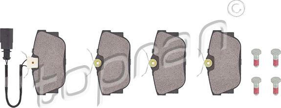 Topran 109 474 - Brake Pad Set, disc brake www.autospares.lv