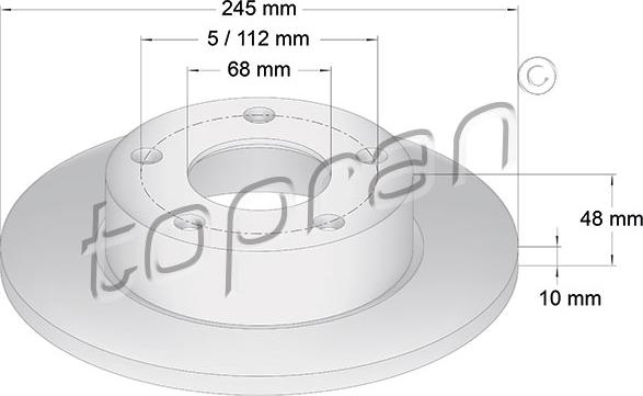 Topran 109 525 - Bremžu diski www.autospares.lv