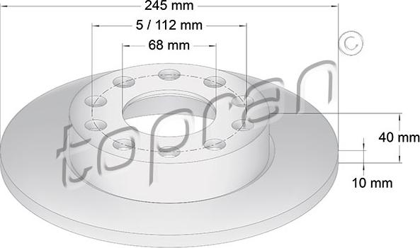 Topran 109 526 - Тормозной диск www.autospares.lv