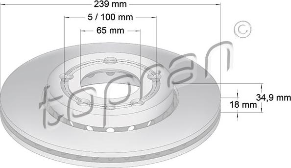 Topran 109 522 - Bremžu diski www.autospares.lv